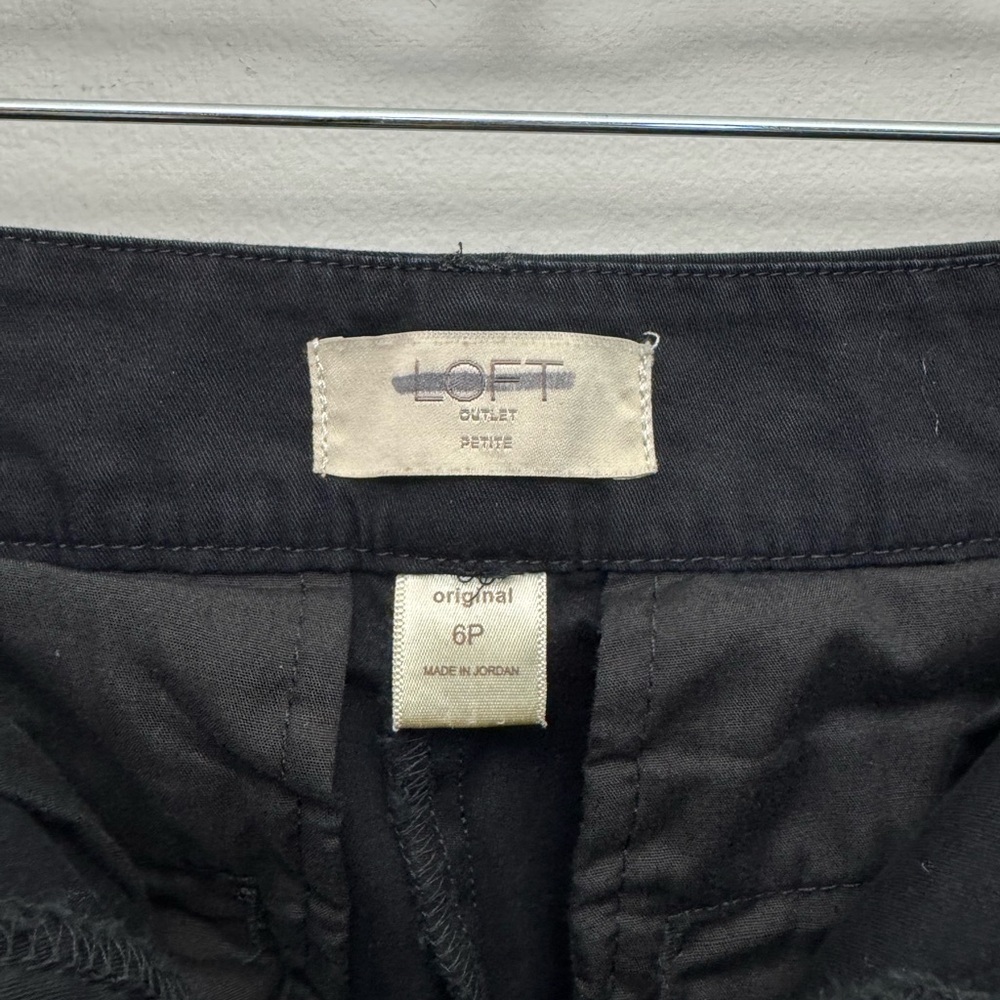 LOFT Outlet Womens 6P Navy Capri Pants Petite Cotton Stretch - Picture 5 of 5